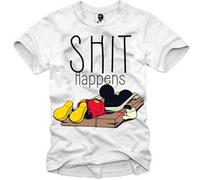 E1SYNDICATE T-Shirt Shit Happens Mouse Yolo Mickey Rat Trap(X-Large)