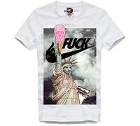 E1SYNDICATE T Shirt Statue of Liberty USA Skull Ice Cream God Fear of GHB(Small)