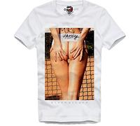 E1SYNDICATE T Shirt Tennis Hussy Center Court Chick Porn Star Model(Large)