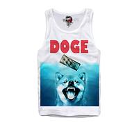 E1SYNDICATE Tank Top Shirt Doge Dogecoin Crypto Bitcoin Jaws Shiba(Medium)