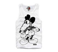 E1SYNDICATE Tank Top T Shirt Mickey Rat Suicide POUYA Badass Revolver Colt(X-Large)
