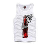 E1SYNDICATE Tank Top Vest Shirt Enjoy Capitalism Let IT All Burn, Molotov(Small)