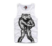E1SYNDICATE Tank Top Vest Shirt Gay Pride Cops Varnish Leather Party CSD Police(X-Large)