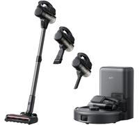 E20 3-En-1 Robot Aspirateur Autovidage, 30,000 Pa Max, Système De Filtration À 5 Niveaux, Charge Rapide, Contournement Des Obstacles, Pro-Detangle Comb, Pour Tapis, Endroits Étroits, Escaliers