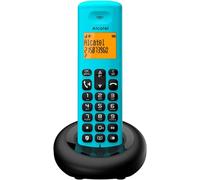 E260 - Téléphone Fixe Sans Fil Dect - Design Compact - Grand Écran Rétroéclairé - Mains Libres - Fonction Blocage Des Appels Indésirables - Bleu