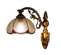 E27 Applique Murale Intérieure, Lampe de Chevet Murale de Style Tiffany,Fait à la main Abat-jour en Vitrail, Vintage Luminaire pour Chambre Couloir Salon Escalier Hôtel, Baroque (Type : B)