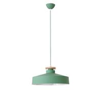 E27 Base Creative Pendant Lampe, Maison Bureau, décoration intérieure Bois Suspendu avec Une Teinte en Aluminium Couleur, luminaire de Plafond pour Chambre, Salle à Manger, étude (Vert, 40 cm)