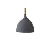 E27 Base, European Style Chandelier Kitchen Island, Colorful Pendant Lamp for Bar Decoration, Metal Lampshade with Decorations(Dark Gray)