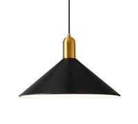 E27 Base Single-Head Chandelier, Creative Hat-Shaped Iron Art Hanging Lamp, Industrial Style Pendant Light, Decorative Lighting for Study Room, Studio, Kitchen(Dark)