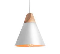 E27 Colorful Metal 1 Head Small Chandelier, Personality Restaurant Pendant Lamp, Retro Decorative Ceiling Lights, for Kitchen Island(White)