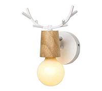 E27 Creative Corner Lampe Murale, Lampe de Bord de Lit, Lampe Murale Simple de Chambre Pour Enfants, Lampe D'Allée, Lampe Murale de Couloir, Lampe de Salon, Lampe Murale de Chambre à Coucher-Bois Noi