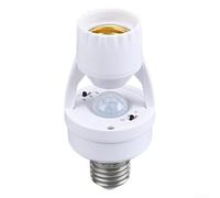 E27 Détecteur de mouvement infrarouge, support d'ampoule, matériau ABS, interrupteur intelligent LED, corps humain, support de lampe à induction, base d'ampoule LED, à visser