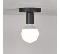 E27 Douille d'Ampoule en Métal - Support Base pour Lampe Murale Plafonnier - Bague Plafond pour Couloir, Chambre, Salle À Manger, Noir