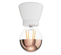E27 Douille de lampe en porcelaine MINZ ronde blanche incl. lampe E27 839lm