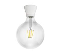 E27 Douille de lampe en porcelaine MINZ ronde blanche incl. lampe E27 (blanc