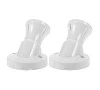 E27 Fixed Lamp Holder, Angled Bulb Socket E27, Replacement Lamp Socket, 2pcs, Blanc, Slant Light Socket Structure, Adjustable Light Direction, for Home Office and Table Lamps