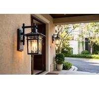 E27 Noir Applique Murale Exterieur Vintage terrasse jardin Luminaire