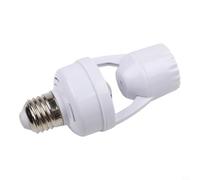 E27 PIR Motion Sensor Socket, Infrarouge Commutateur LED Ampoules à Économie d'Energie, pour Auto On Off Garage Escaliers, ABS pour Ignifuge