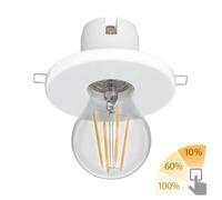 E27 Plafonnier encastré en porcelaine TELA blanc incl. lampe LED max. 963lm