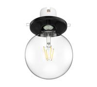 E27 Plafonnier encastré en porcelaine TELA noir incl. lampe LED 838lm blanc