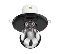 E27 Plafonnier encastré en porcelaine TELA noir incl. lampe LED E27 667lm