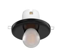 E27 Plafonnier encastré en porcelaine TELA noir incl. lampe LED givrée 477lm