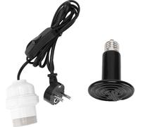 E27 Porte-lampe chauffante avec ampoule céramique infrarouge pour reptiles amphibiens 100W