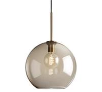 E27 Screw Single-Head Hanging Light, Personality Minimalist Chandelier, Creative French Spherical Glass Pendant Lamp, Restaurant Coffee House Hotel Decorative Lighting Fixtures(27cm)