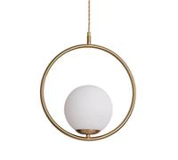 E27 Screw Single-Head Pendant Light Minimalist Iron Art Glass Hanging Lamp | Creative Nordic Chandelier for Kitchen, Restaurant, and Clothing Shop Decoration