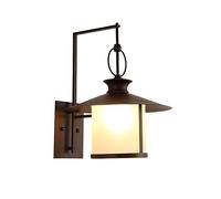 E27 Vintage Wall Lantern Simple Outdoor Wall Sconces Iron Art European Style Light Fixtures Wall Mount, Black Ip54 Waterproof American Style Wall Lamp Balcony Terrace Lighting