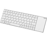 E2710 Clavier Multimédia Sans Fil Sans Fil Design Plat En Acier Inoxydable 6 Mois Autonomie De La Batterie Disposition Allemande Qwertz Pc & Mac ¿ Blanc, Compact