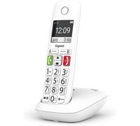 E290- Téléphone Sans Fil Pour Seniors Avec De Larges Touches,Touches D'Accès Direct Pour Les Numéros Importants,Fonction D'Amplification Pour Un Son Extra Fort,Blanc