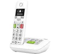 E290A - Téléphone Fixe Sans Fil Blanc Avec Répondeur Intégré - Grand Écran Rétroéclairé - Larges Touches - Fonction Blocage D'Appels - Blanc [Version Française]