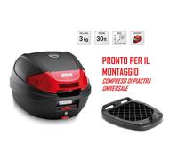 E300N2 GIVI BAULETTO 30L + PLAQUE UNIVERSELLE Pour SUZUKI ADDRESS 110 2015 2016