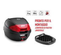 GIVI Coffre E300N2 30 L avec plaque universelle pour Kymco Yup 250