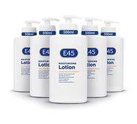 E45 E45 Lot de 5 lotions pour le corps 500 ml - Lotion hydratante avec pompe - Hydratant quotidien pour une hydratation longue durée pour les peaux sèches et sensibles - Protège de la sécheresse