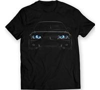 E46 Bimmer T-Shirt Bleu Yeux d'ange Phares Allume T-Shirt (FR/ES, Alpha/Lettres, TG, Taille Normale, Taille Normale, Noir)