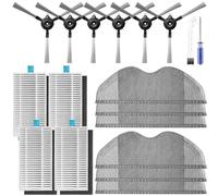E5 Kit d'accessoires de rechange compatible avec Xiaomi E5/C108/CDZC108/BHR7969EU Robot Aspirateur Pièces de rechange 18 pièces