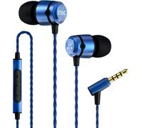E50C Wired In-Ear Earphones with Microphone HiFi Monitor Headsets Good Sound Isolation Ideal for Sound Control Comfortable Port Blue
