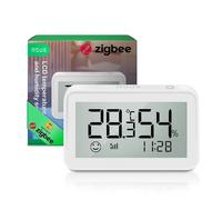 E6 Thermomètre et Hygromètre Connecté LCD ZigBee Thermometre Interieur Température et d'humidité Intelligent Compatible avec Alexa