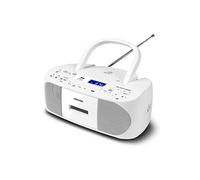 MEDION E65010 - Radio - Lecteur CD - MP3 - Cassette - FM - USB - Aux - 2 x 30 Watt - Blanc.