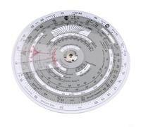 E6B-R Règle à glissière pour traceur d'aviation pour entraînement au vol, calculatrice de navigation en plastique pour vent, vitesse, carburant, distance, 15,2 cm (E6B-R2)