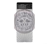 E6B Règle de calcul de vol Règle à glissière aéronautique traceur Règle glissante, règle en plastique portable pour l'entraînement des pilotes, pour des mesures précises
