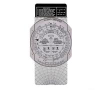 E6B Règle manuelle standard de navigation aérienne pour entraînement de pilote, correction du vent, calcul du temps, vitesse, examen FAA, plastique, métal, 22,9 x 12,9 cm (E6B)