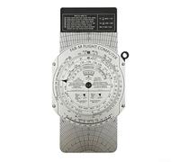E6B Règle manuelle standard de navigation aérienne pour entraînement de pilote, correction du vent, calcul du temps, vitesse, examen FAA, plastique, métal, 22,9 x 12,9 cm (E6B-M)