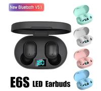 E6S TWS casque sans fil sport étanche Bluetooth 5.0 écouteur stéréo casque avec Microphone pour Iphone Xiaomi Vivo Oppo green