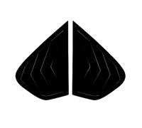 E71 E72 Persienne Compatible pour BMW X6 E71 E72 2008 2009 2010 2011-2014 Triangle Louver Shark Gill en forme de fenêtre arrière décorative WindowVent(Glossy Black)