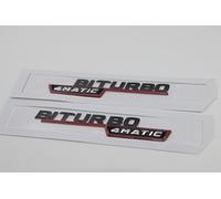 E925 Biturbo 4 Matic Emblème double face Noir Inscriptions Badge Auto Sticker Car Sticker