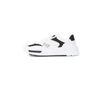 EA7 Baskets blanches et noires pour homme avec logo, Blanc, 40 EU