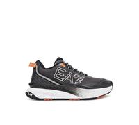 EA7 Chaussures de sport Trail Running, noir et orange, semelle en caoutchouc antidérapante, design sportif avec logo réfléchissant, gris, 40 EU